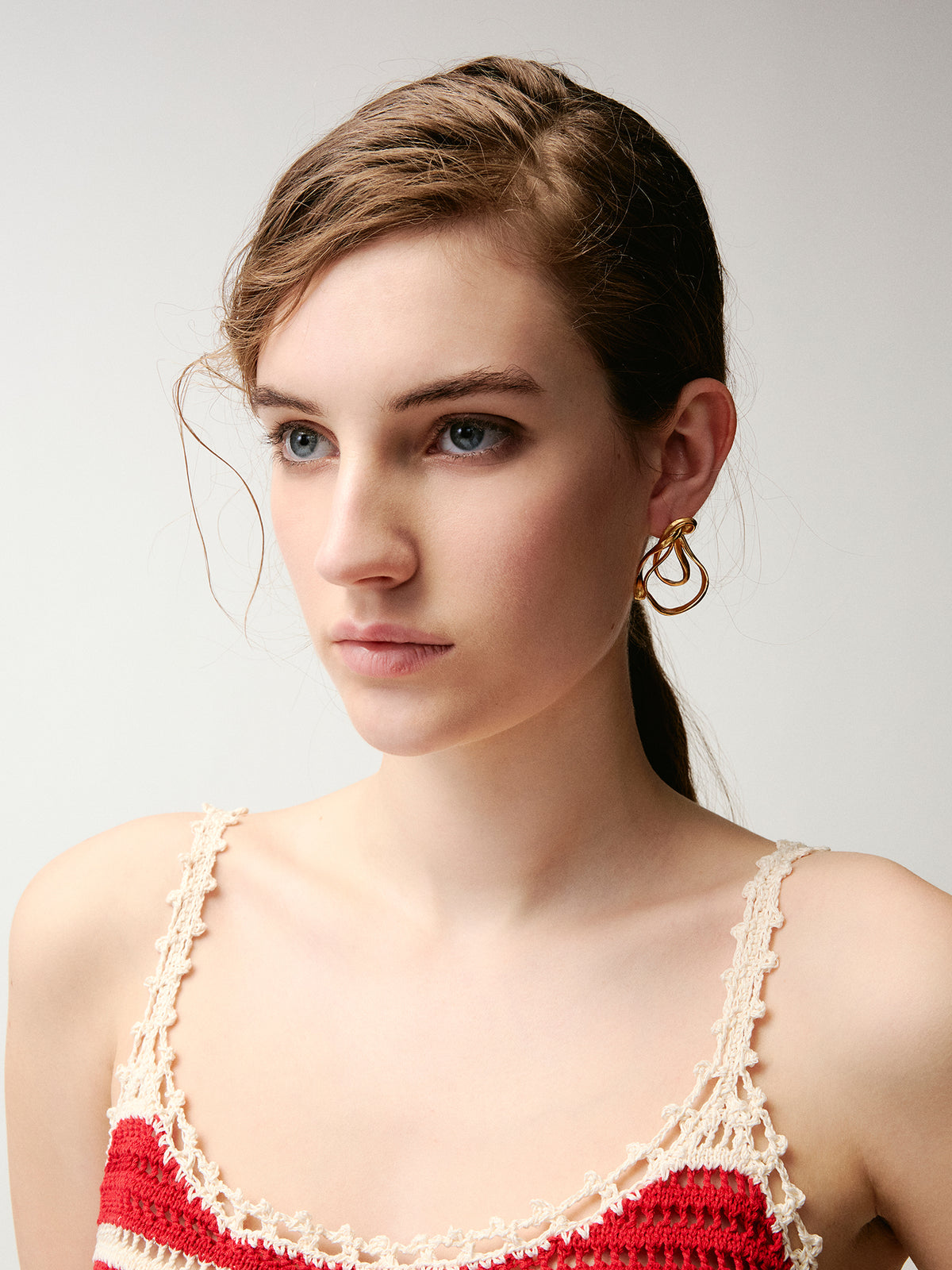 Half-Bow Stud Earrings