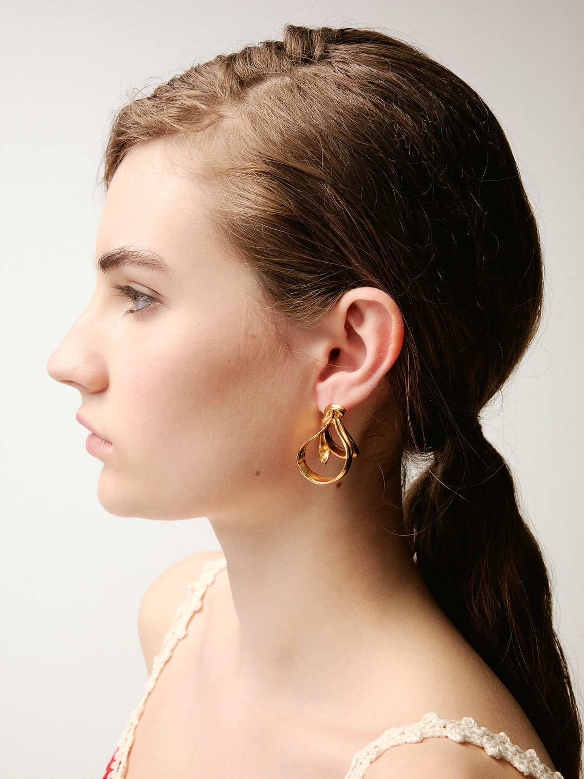 Half-Bow Stud Earrings