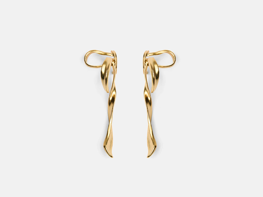 Large Half-Bow Stud Earrings