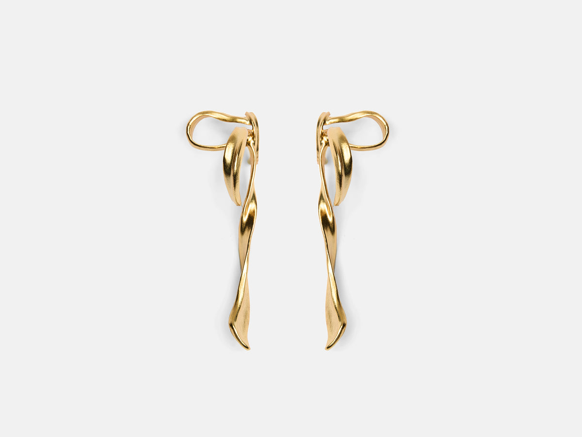 Large Half-Bow Stud Earrings
