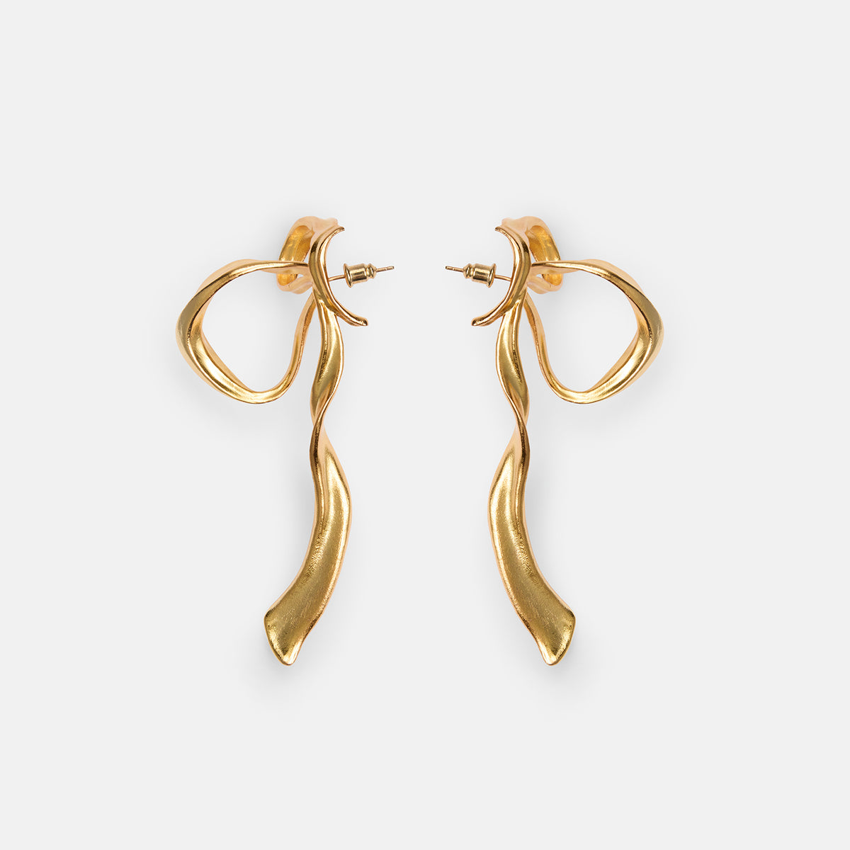 Large Half-Bow Stud Earrings