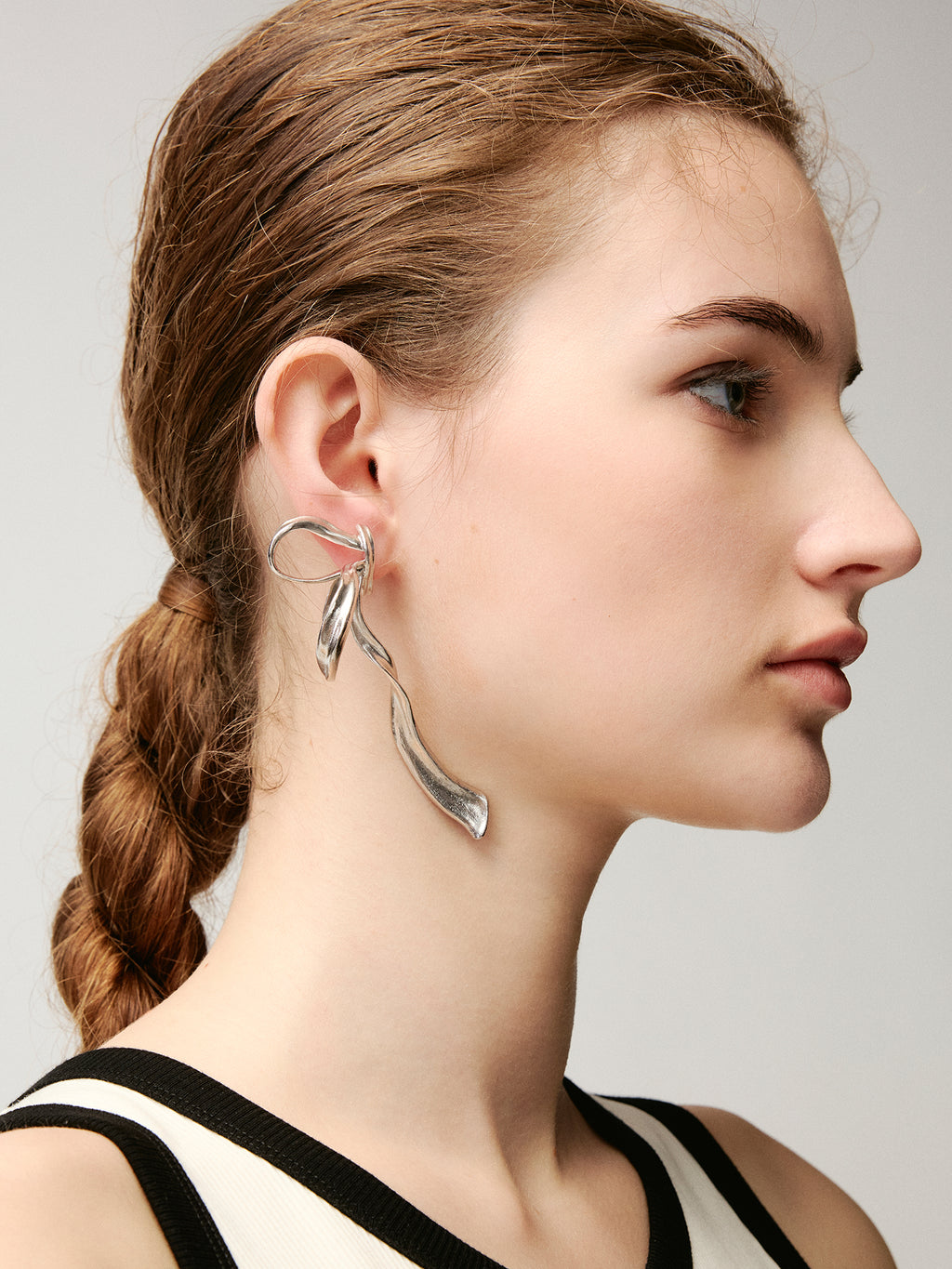 Large Half-Bow Stud Earrings