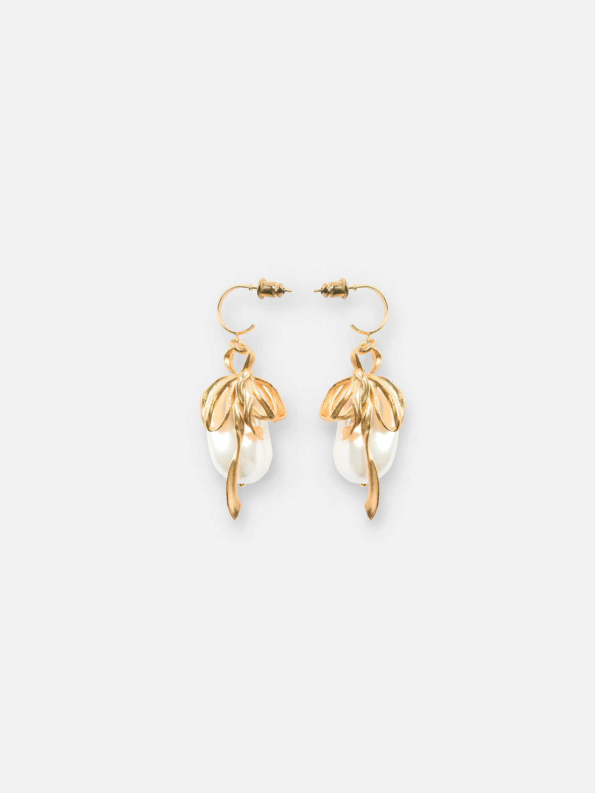 Baroque Pearl Bow Earrings