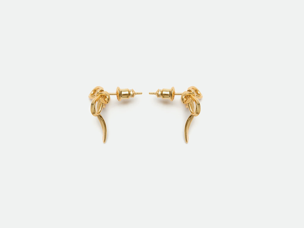 Mini Bow Sterling Silver Earrings