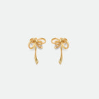 Mini Bow Sterling Silver Earrings