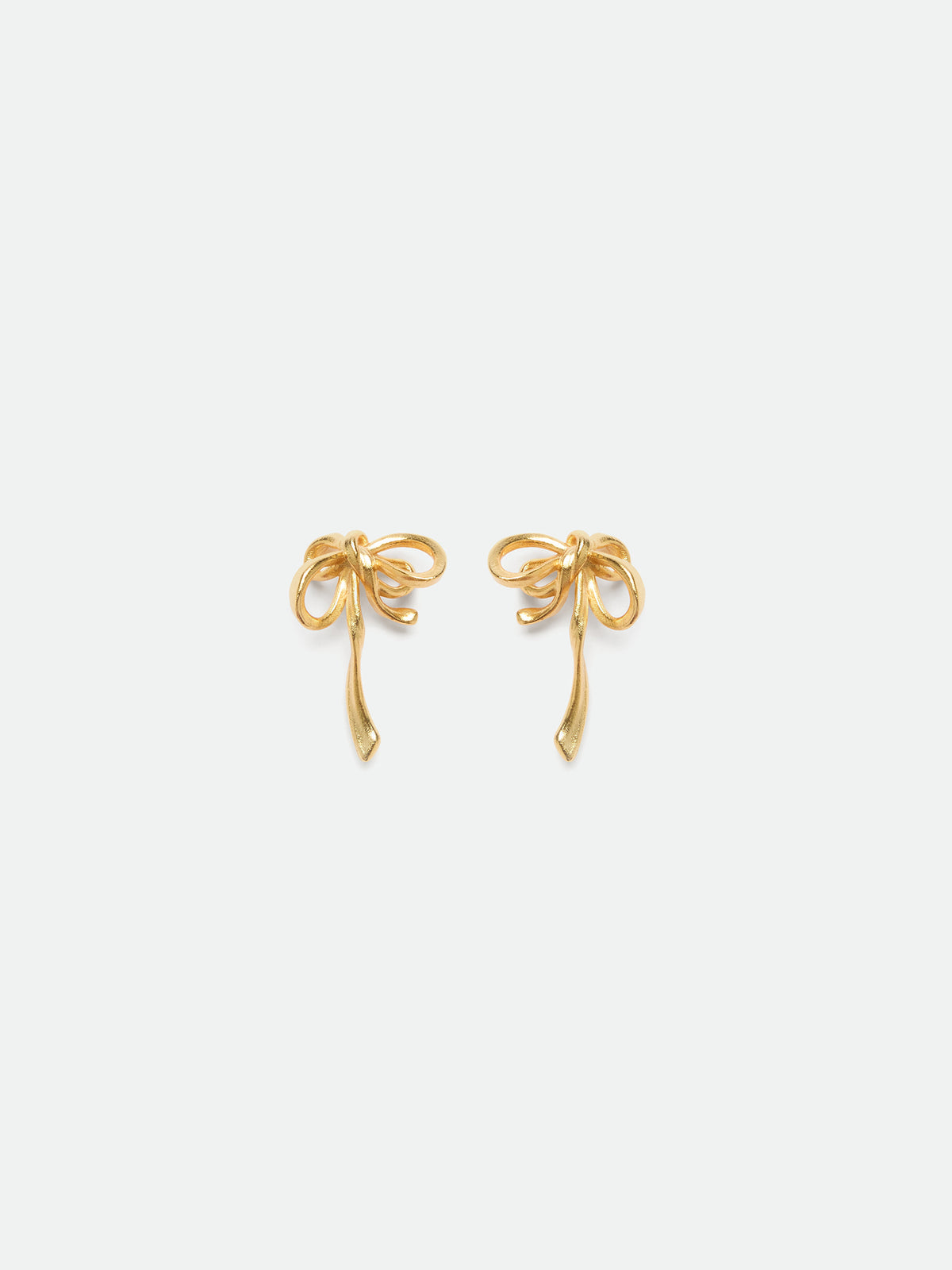 Mini Bow Sterling Silver Earrings