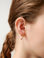 Mini Bow Sterling Silver Earrings