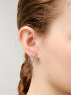 Mini Bow Sterling Silver Earrings