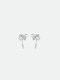 Mini Bow Sterling Silver Earrings