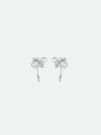 Mini Bow Sterling Silver Earrings