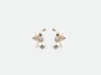 Multi Bead Hoop Stud Earrings