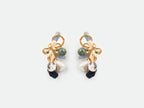 Multi-Bead Bow Stud Earrings