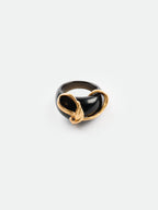 Ribbon Wrapped Natural Stone Ring