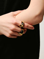 Ribbon Wrapped Natural Stone Ring