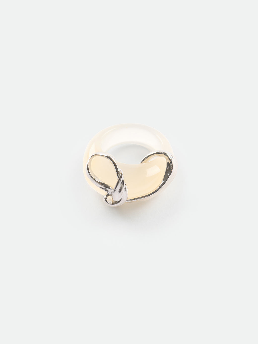Ribbon Wrapped Natural Stone Ring