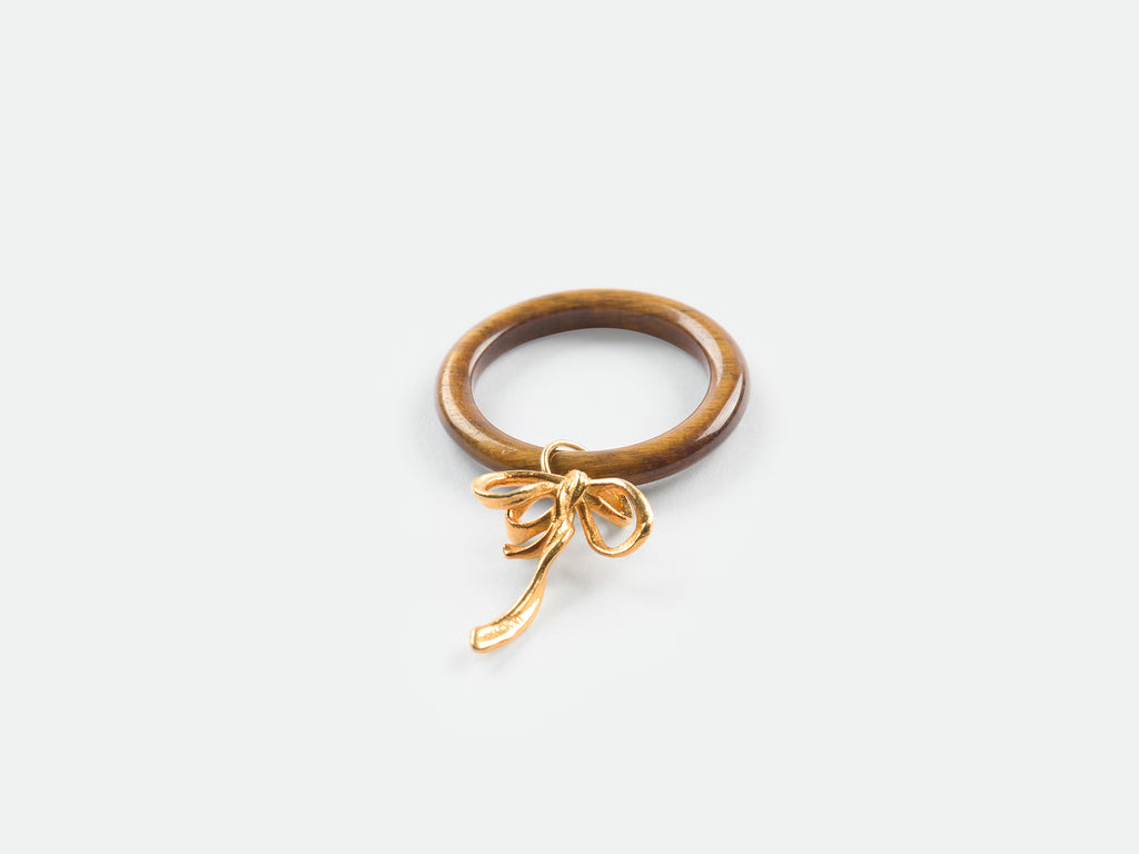 Mini Bow Natural Stone Ring