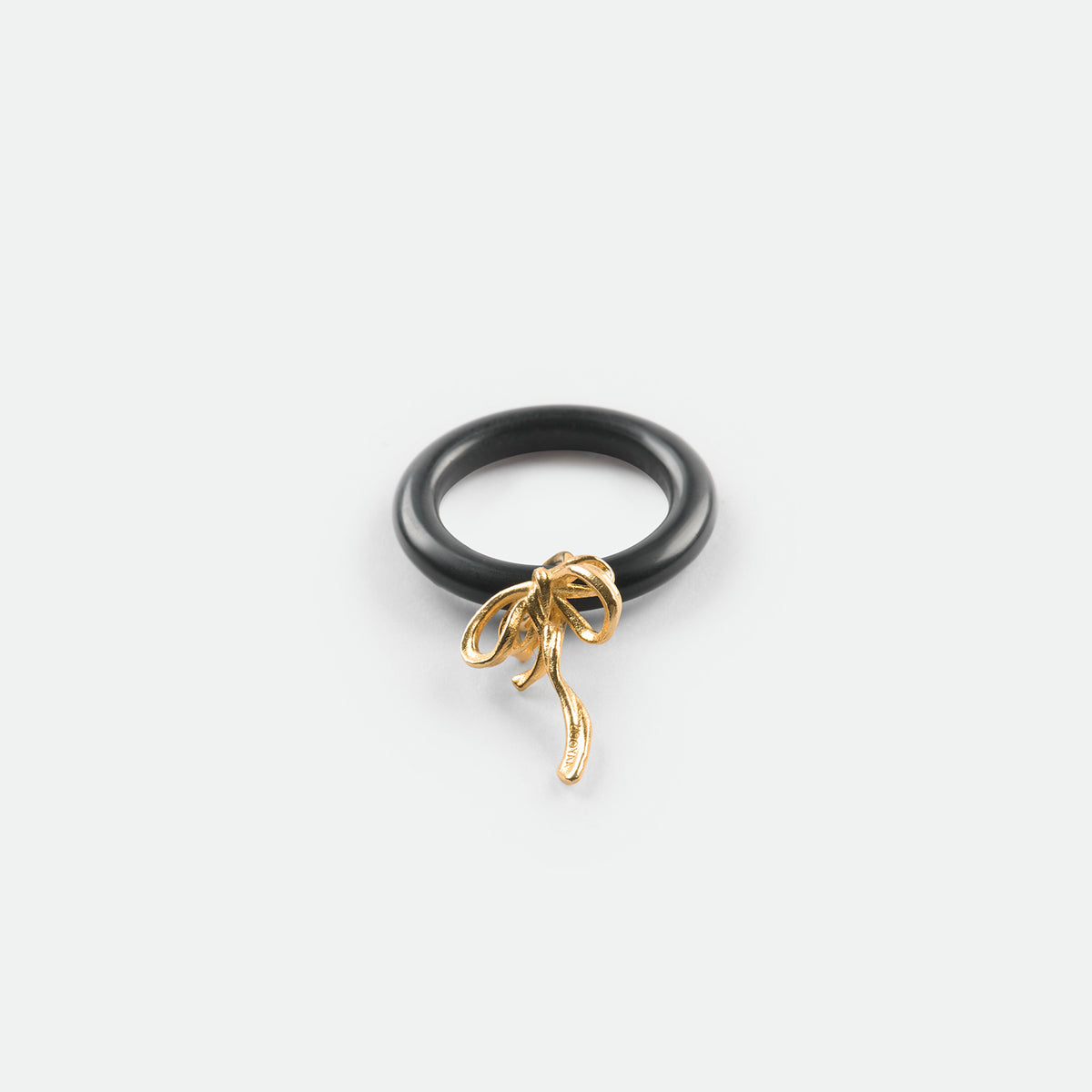 Mini Bow Natural Stone Ring
