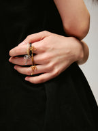 Mini Bow Natural Stone Ring