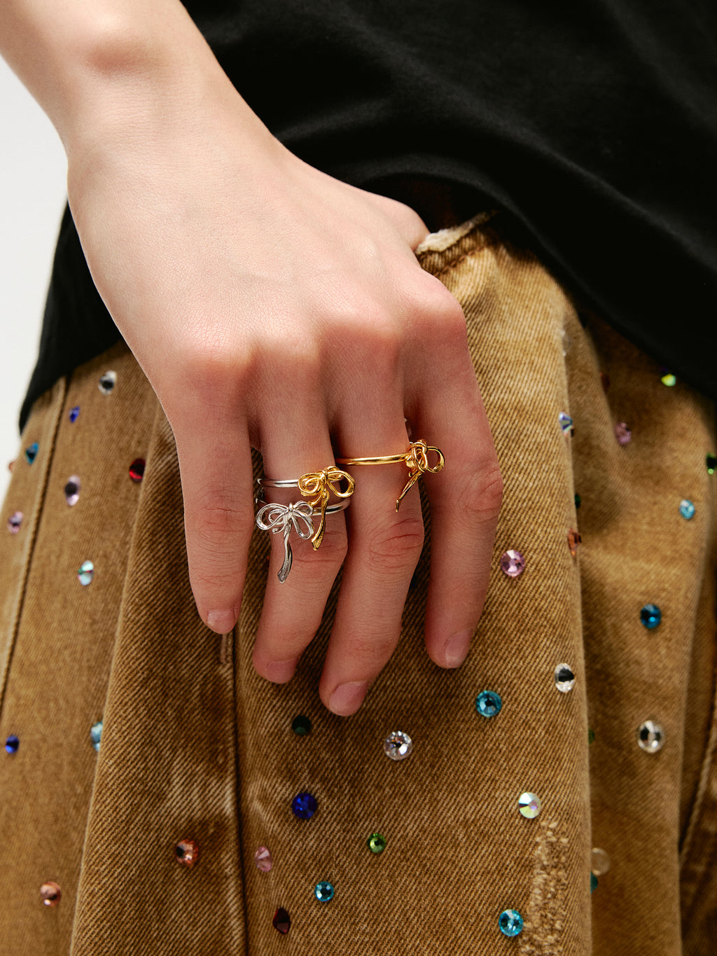 Mini Bow Open Ring