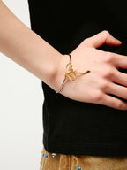 Sliding Bow Open Bracelet