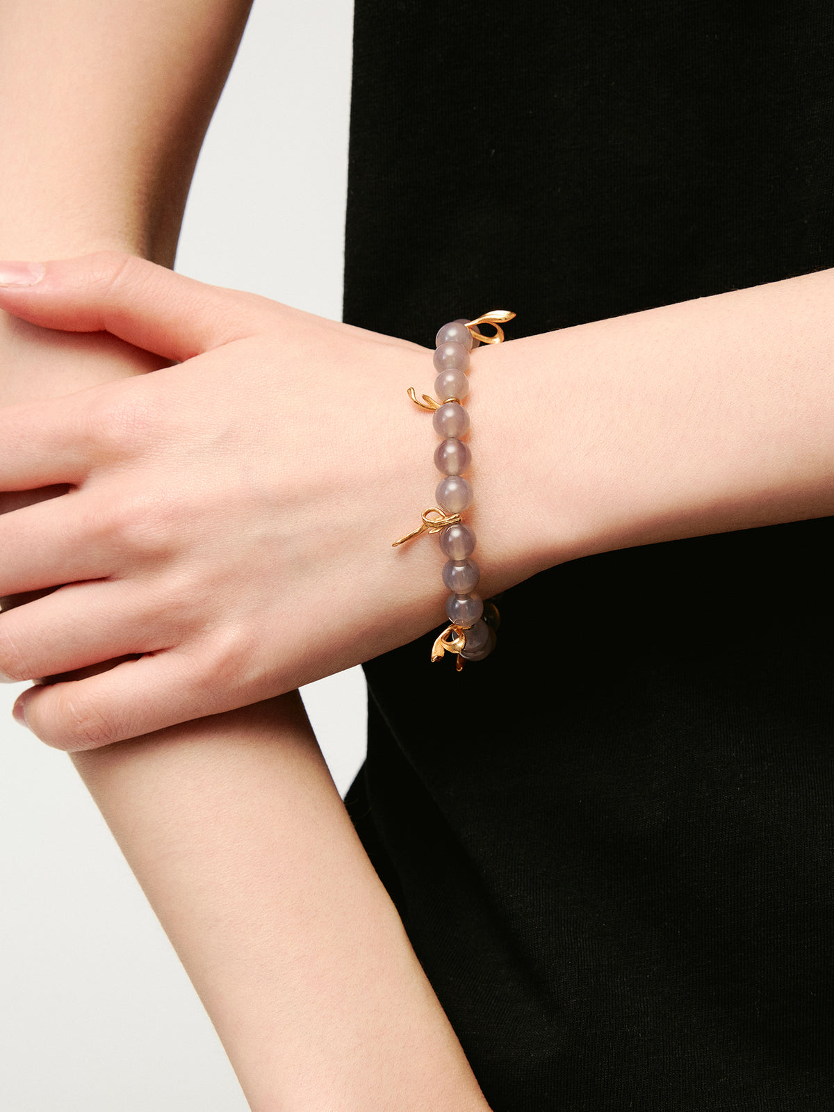 Purple Chalcedony Ribbon Bracelet