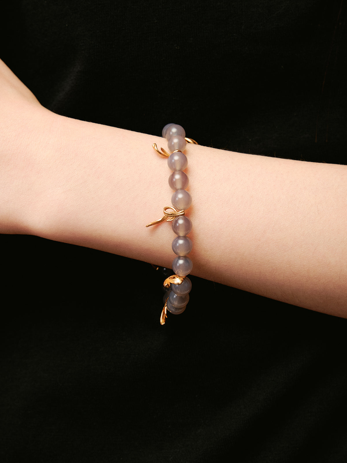 Purple Chalcedony Ribbon Bracelet