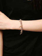 Purple Chalcedony Ribbon Bracelet