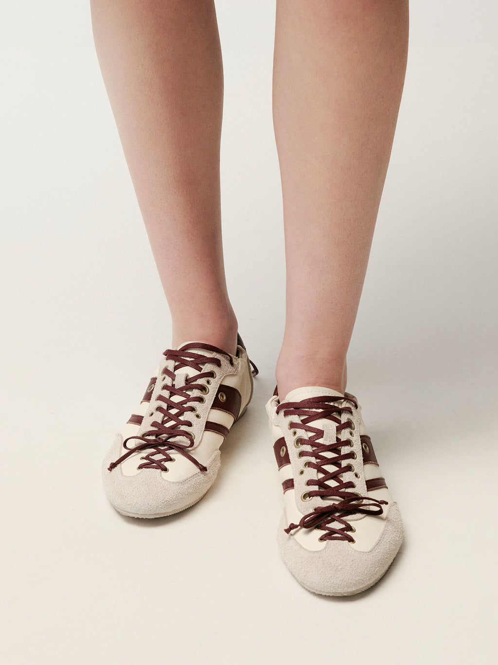 Ancora red leather sneakers