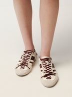 Ancora red leather sneakers