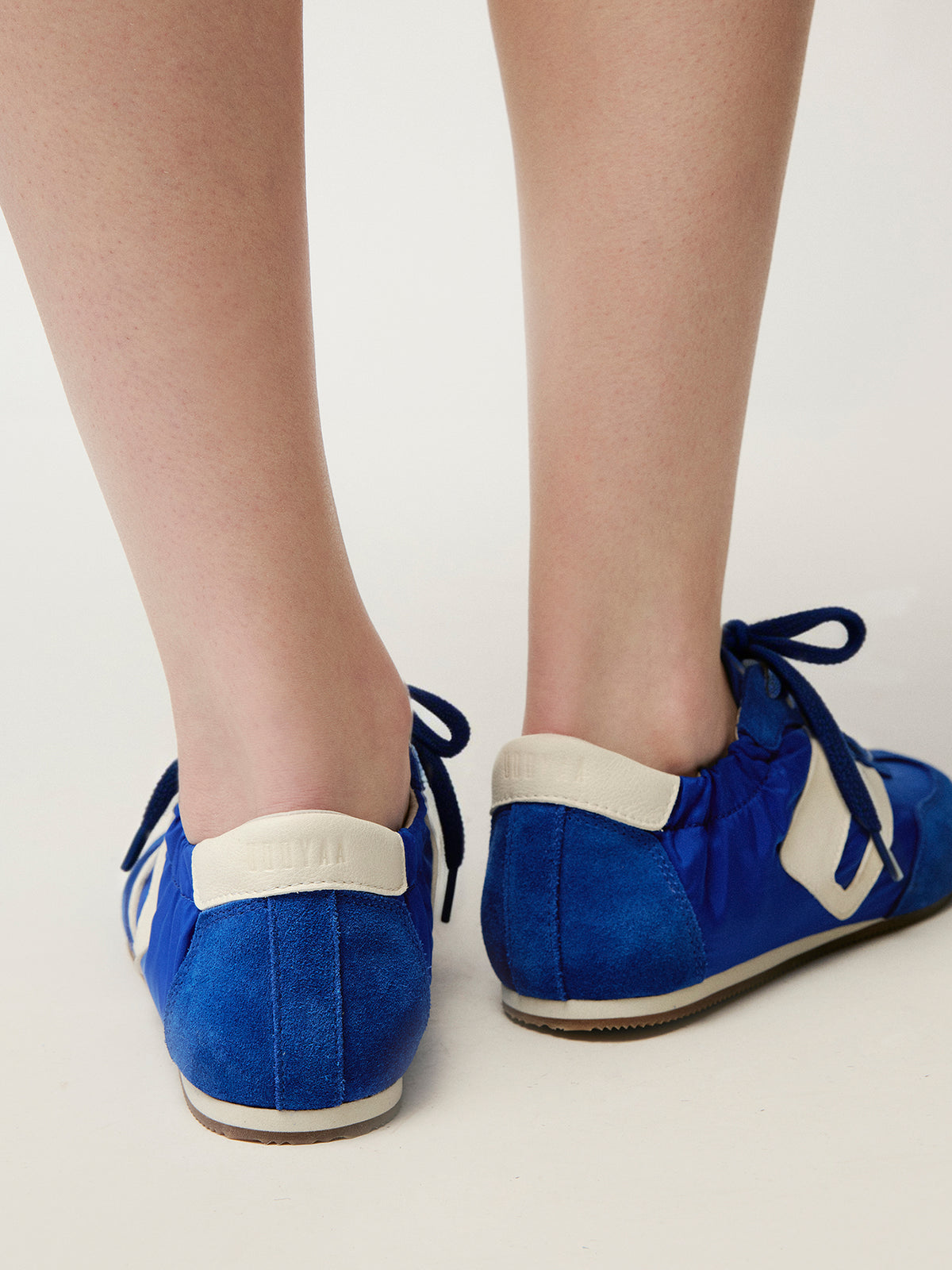 Klein blue leather sneakers