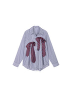3D tie bow shirt