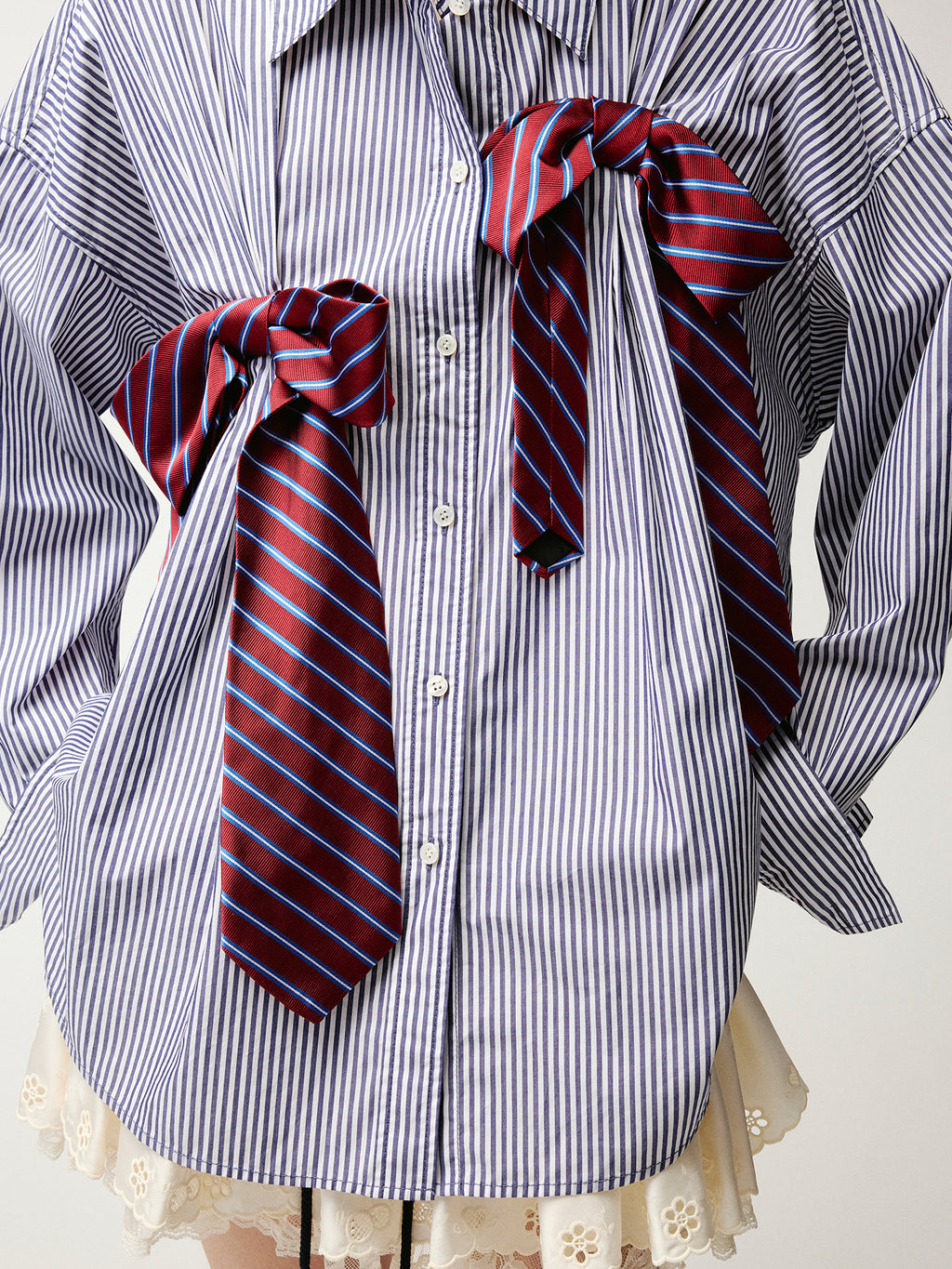 3D tie bow shirt