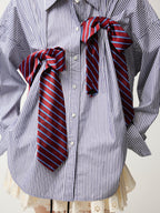 3D tie bow shirt