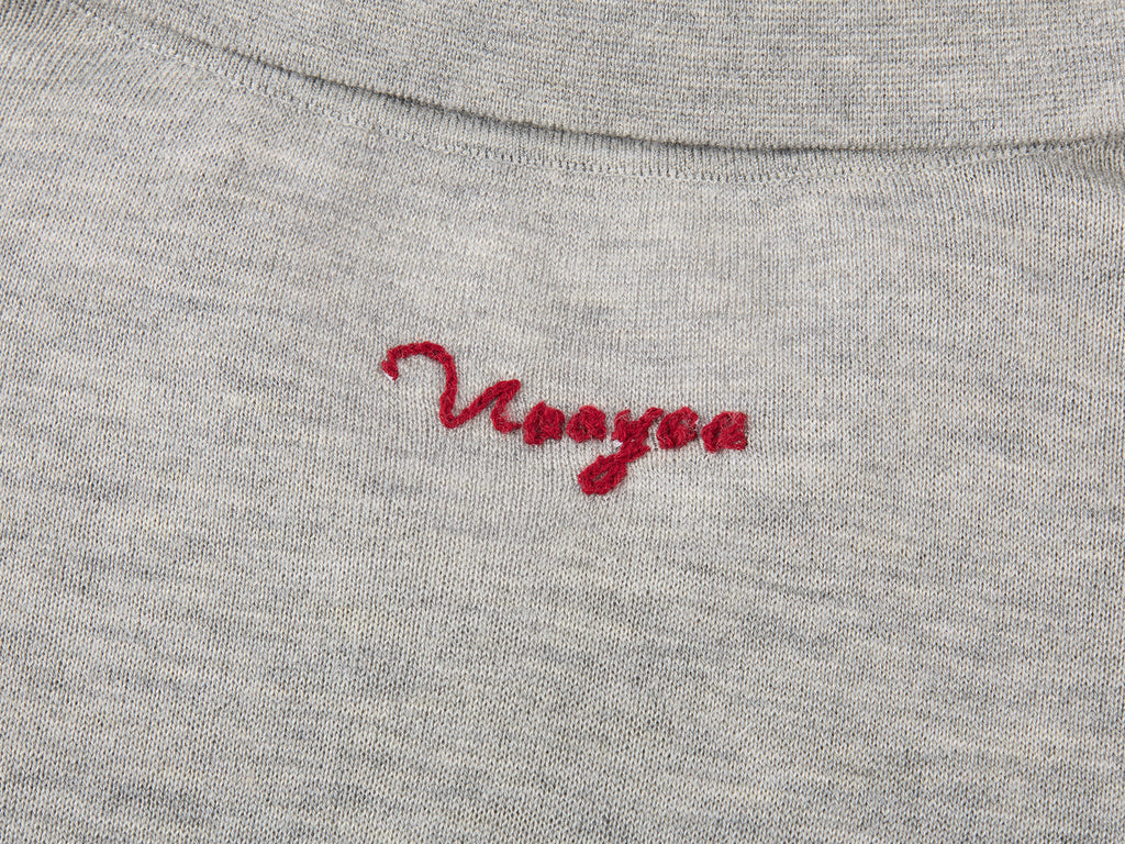 Ribbon bow polo knit T-shirt