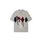Ribbon bow polo knit T-shirt