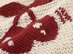 Handcrafted sporty cherry cardigan