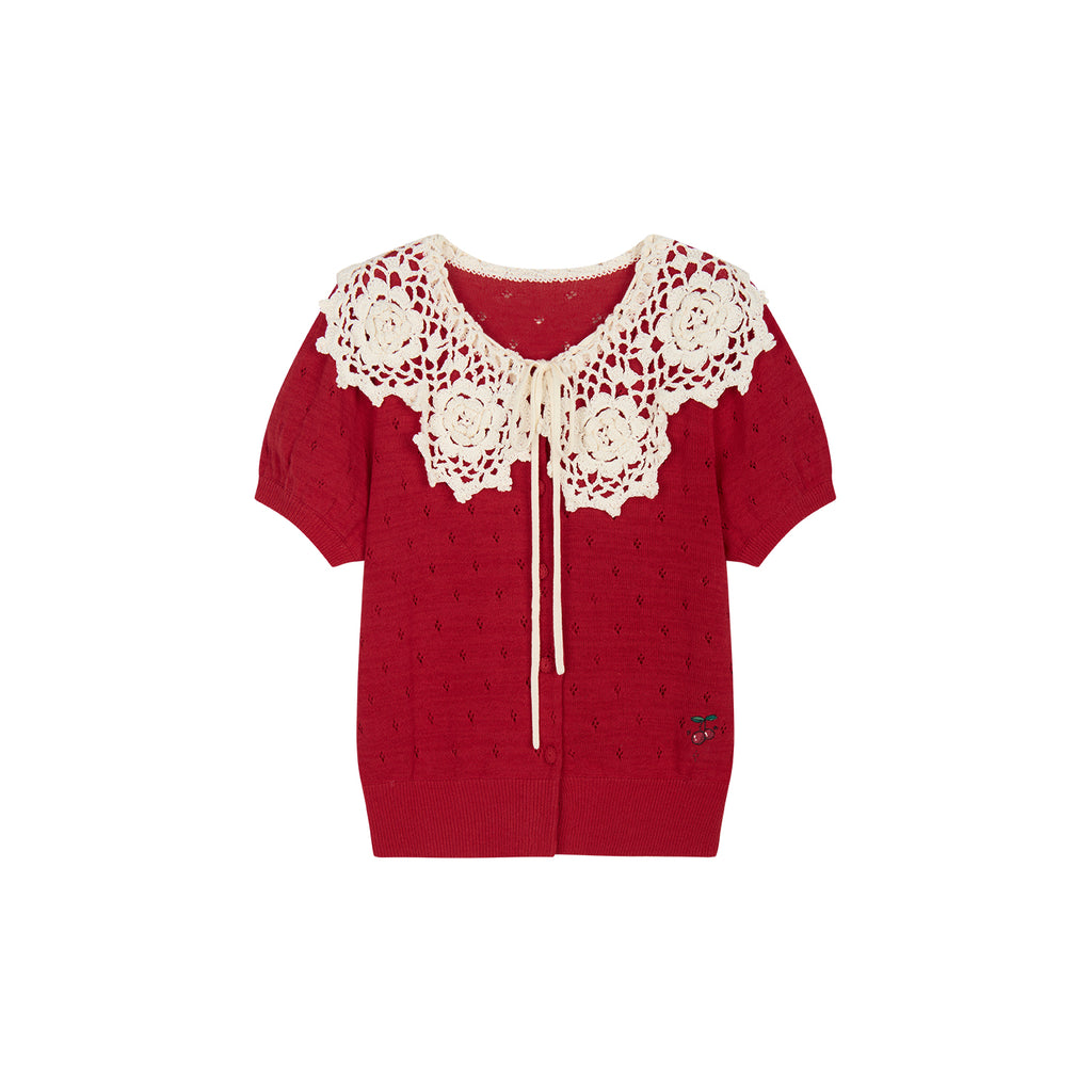 Handcrafted Peter Pan collar cardigan