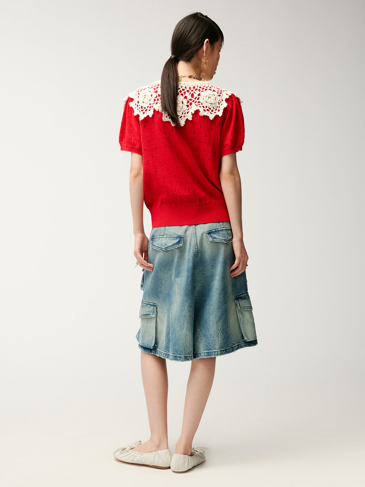 Handcrafted Peter Pan collar cardigan
