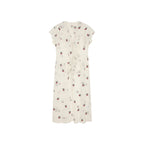 Embroidered sporty cherry lace tea dress