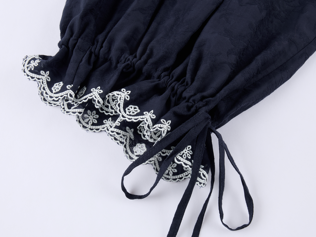 Openwork embroidered tencel-wool bloomers