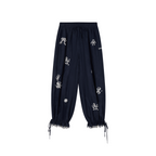 Openwork embroidered tencel-wool bloomers