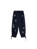 Openwork embroidered tencel-wool bloomers
