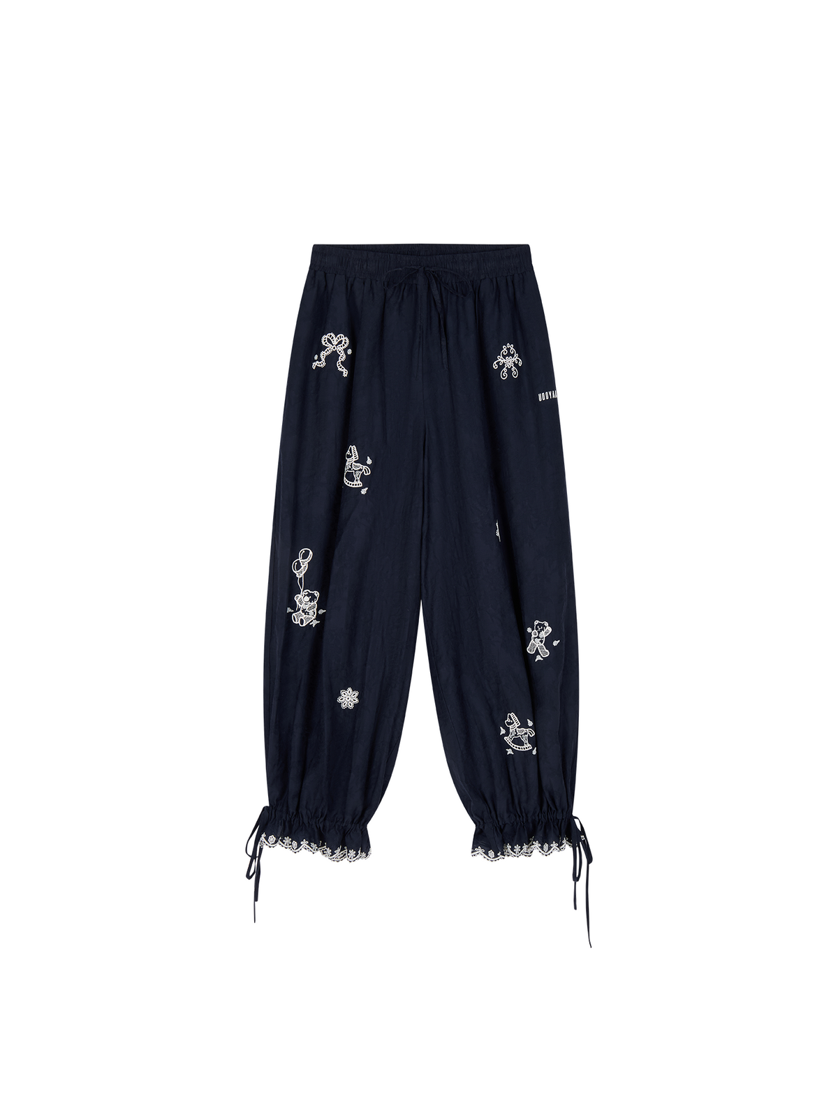Openwork embroidered tencel-wool bloomers