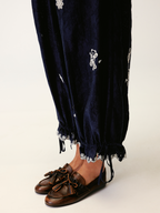 Openwork embroidered tencel-wool bloomers
