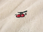 Embroidered sporty cherry lace tiered skirt