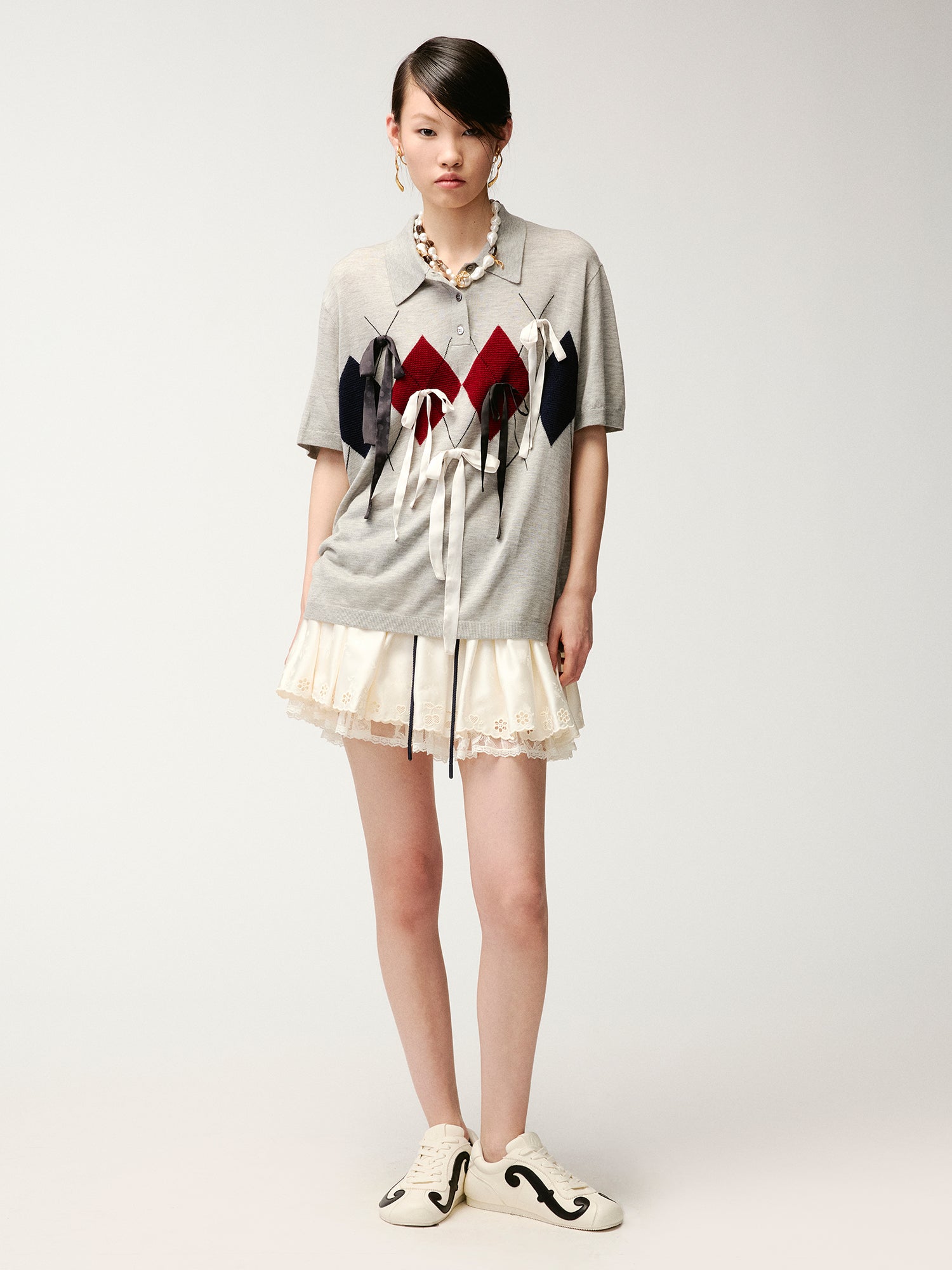 Patchwork mini skirt