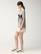 Patchwork mini skirt