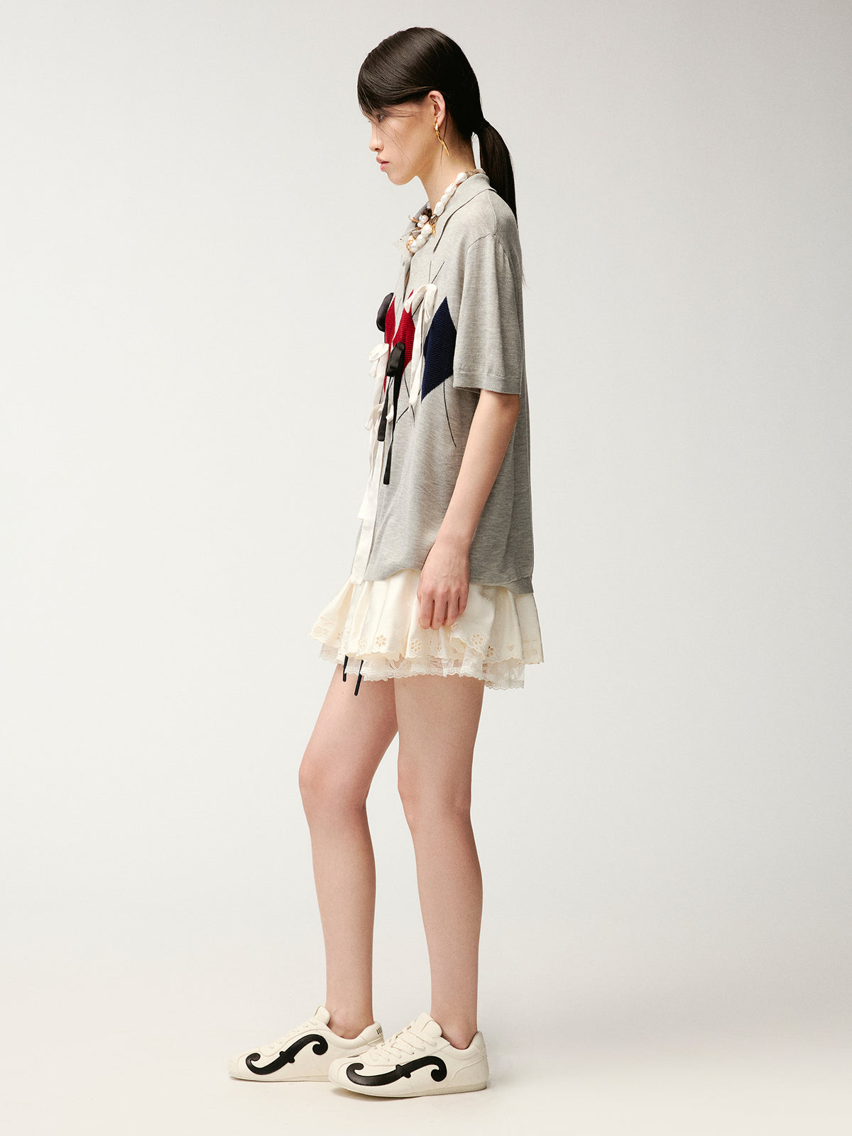 Patchwork mini skirt
