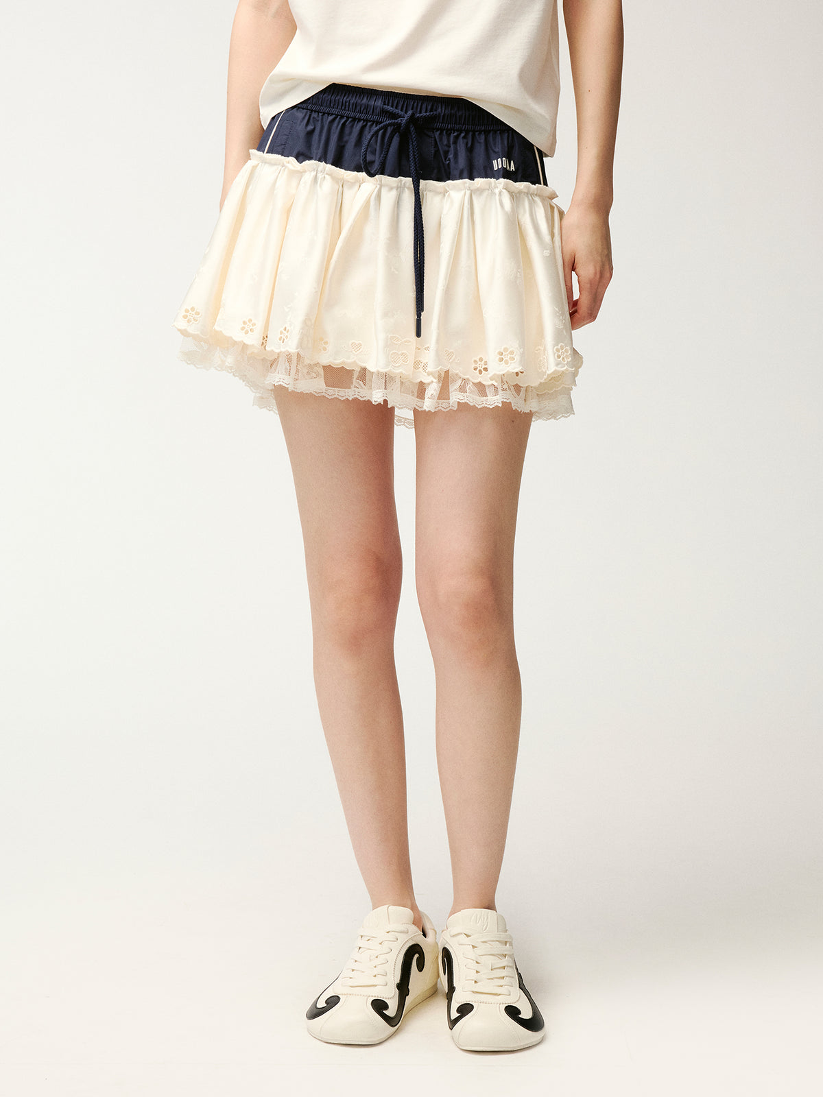 Patchwork mini skirt