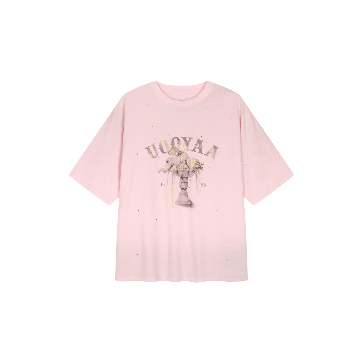 Rhinestone fountain angel T-shirt